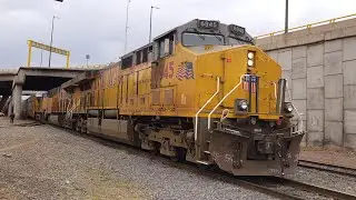 UP 6945 GE AC4460CW Liderando un Intercambio MEX-USA Mixto / Automotriz + Boxcar LRS 1428.