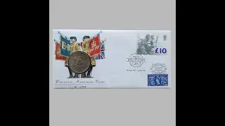 1993 40th Coronation Anniversary 5 Shillings Coin Cover - Royal Mint First Day Covers UK