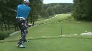 Put Out a Candle with a Golf Ball From 50 Feet - Golf Trick Shot
