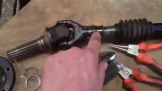 Снятие подшипника заднего колеса Kawasaki Mule 4010