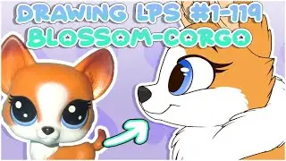 Littlest Pet shop Art | Drawing LPS # 1-119 Blossom Corgo the Corgi