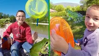 VLOG - Pêche aux grenouilles - Sortie nature pour Swan et Néo