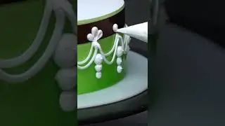 Fresh crime Cutting edge cake design   dome Shaped Cake decorating ideas #shorts #refugio #ref&uacute;gio