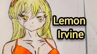 Dibujando a Lemon Irvine del anime Mashle magic and muscles 