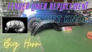 Fender Liner Replacement | Big Horn Installation | Engine Bay Cleaning | Changing to CF Shift Knob