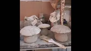 Habe nochmals 3 kleinere Fliegenpilze aus Beton gebastelt f&uuml;r den Garten