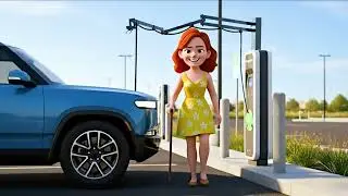EV Hover: ADA Compliant Parking Lot - A Commercial Cartoon