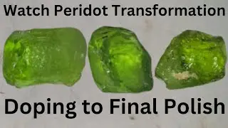 Master Cutting of Peridot Stones | Full Process with Doping & Side Change