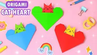 Origami Cat Heart Tutorial | How to make a paper cat