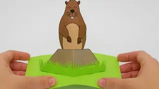 How to Make a Cute 3D Groundhog Pop-Up Card