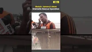 Jammu Kashmir News: After Heavy Overnight Rain, Man Trapped In The Swollen Tawi River #news
