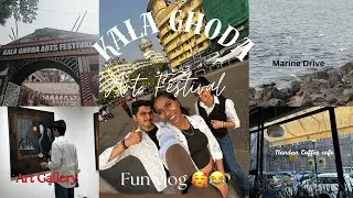 Kala Ghoda Art Festival ✨| Disappointed with kala ghoda this year 😞| we enjoy marine & Nandan cafe |