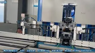 Automatic cnc nine cutters corner cleaning machine