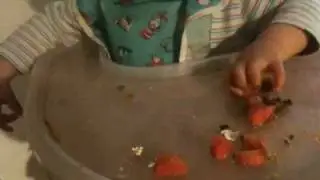OSA eating tsimmes and matzoh