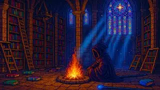 You’ve Found The Lost Library… Rest Here Awhile | Warm Fire Through Stained Glass Sleep Music