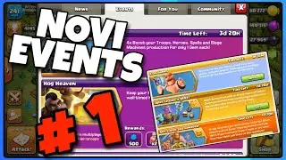 IZASLI SU NOVI EVENTI - 1 GEM ARMY BOOST + HOG HEAVEN + YETI SET GO #1 | Clash of Clans