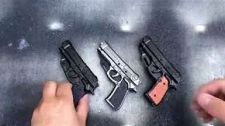 Pistol Hand Gun Trigger Pull Spring Assisted Pocket Knife