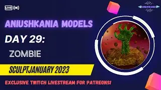 Day 29: Zombie || 3D Modeling || Exclusive Twitch Livestream