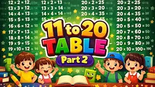 Maths Table 11 to 20 for Kids | Easy Pahada | Part 2 🎉📚