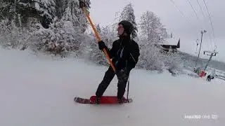 Snowskate am Skilift Stockinger