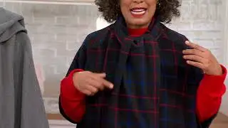 Cuddl Duds Fleecewear with Stretch Open Wrap with Removable Scarf on QVC