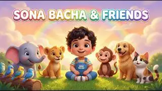Sona Bacha & Friends 🐾 | Cute Animals Poem | Learn & Play for Kids