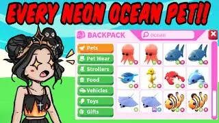 Every NEON OCEAN PET on ADOPT ME! 😍