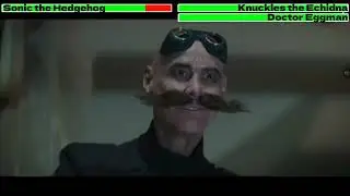 Sonic the Hedgehog vs. Knuckles the Echidna (First Fight) with healthbars (ONE OUT OF TIME)