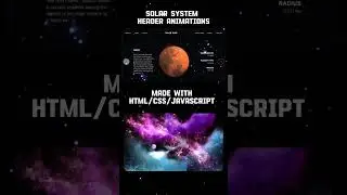 Solar System  Animation made with HTML CSS & JavaScript #html#css#javascript#sun#earth #mars#jupiter