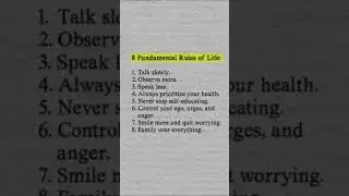 8 Fundamental Rules of Life (Follow These!)