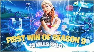 FIRST WIN OF FORTNITE SEASON 9 - 13 KILLS IN SOLOS