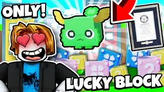 😱SPAWN to HARDCORE INSTANTLY, BUT I Can ONLY Use LUCKY BLOCKS.. (Roblox Pet Simulator X)