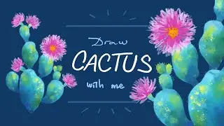 Cactus Illustration 🌵Digital Art Speed Art 🌵Photoshop Drawing