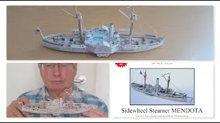 Die Mendota als Kartonmodell im Ma&szlig;stab von 1:250