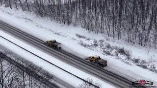 Quick road report—conditions at I-94 & US-20 in Portage this morning