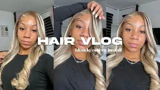 HAIR VLOG: install a highlighted wig with me | West Kiss Hair