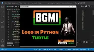 BGMI Logo Drawing Using Python Turtle | Python For Beginners | PUBG | @BattlegroundsMobile_IN​