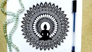 How to Draw MANDALA ART for Beginners | Step by Step | Buddha Mandala | Mandala Drawing