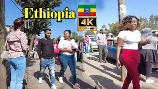 ቀውጢው ሰፈር አዲሱ ገበያ Addis Ababa Walking Tour (542)  🇪🇹, Ethiopia [4K HDR]