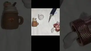 Polymer clay whipped cream tutorial | #polymerclay #tutorial #crafttutorial #autumncraft #claycraft
