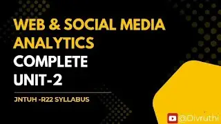 Web and social media analytics unit2 in telugu||r22 ||jntu complete unit