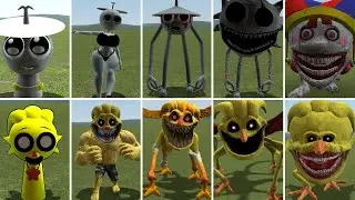 NEW EVOLUTION OF ALL SILVER HORROR MECHATITAN VS ALL NEW CHICKEN GODZILLA FAMILY ? in Garrysmod!.,,.