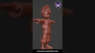 Pirate Hero Bust &mdash; 60s 3D Sculpt Turntable | Print-Ready STL #Shorts