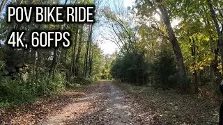 POV Bike Ride - New England Autumn Gravel/Road Cycling [4K, 60FPS]