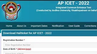 AP ICET 2022 HALL TICKET | ADMIT CARD
