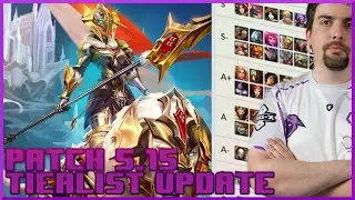 SMITE 5.15 Tierlist Update!