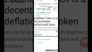 Eco Chain Token || Full Review|| 2021 Earn Money