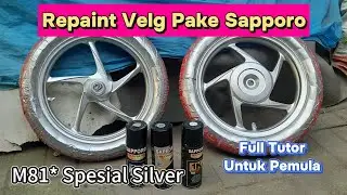 Repaint Velg Pake Sapporo - M81 Spesial Silver - K82 1K Satin Clear Sapporo Ultimate