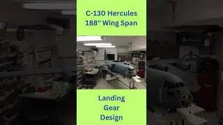 15 foot RC Lockheed C-130 Hercules Landing Gear Design #rcplane #aviation #shorts