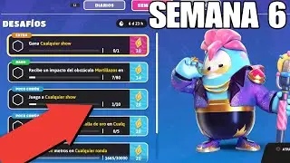 COMO COMPLETAR LAS MISIONES DE LA SEMANA 6 en FALL GUYS TEMPORADA 1 (COMO SUBIR RAPIDO NIVELES)